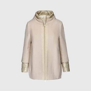 HERNO Women's pink beige nude wool and polyamide jacket size 48